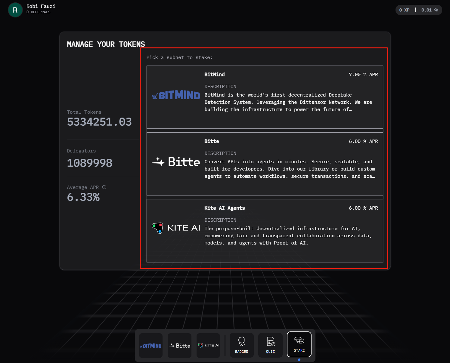本周精选交互项目：登陆“嘴撸”平台的Recall和Anoma；Kite AI测试网