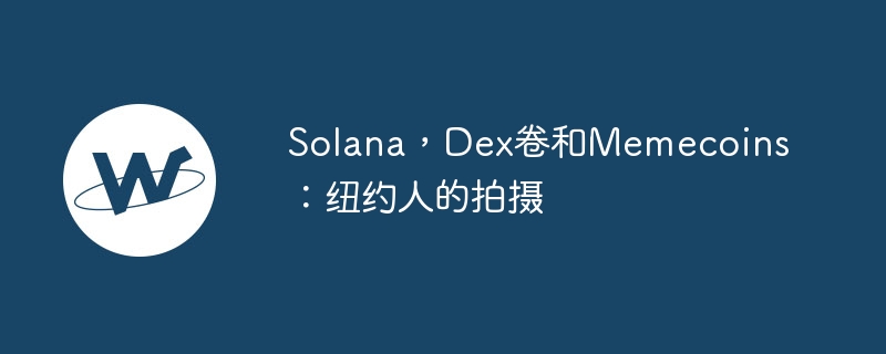 Solana，DEX卷和Memecoins：纽约人的拍摄