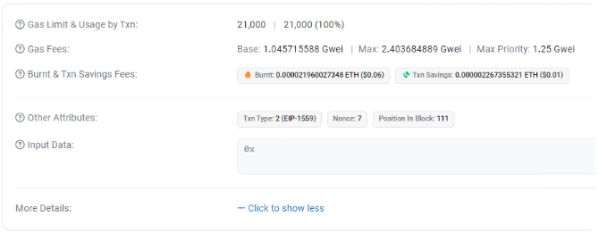 Etherscan 交易详情