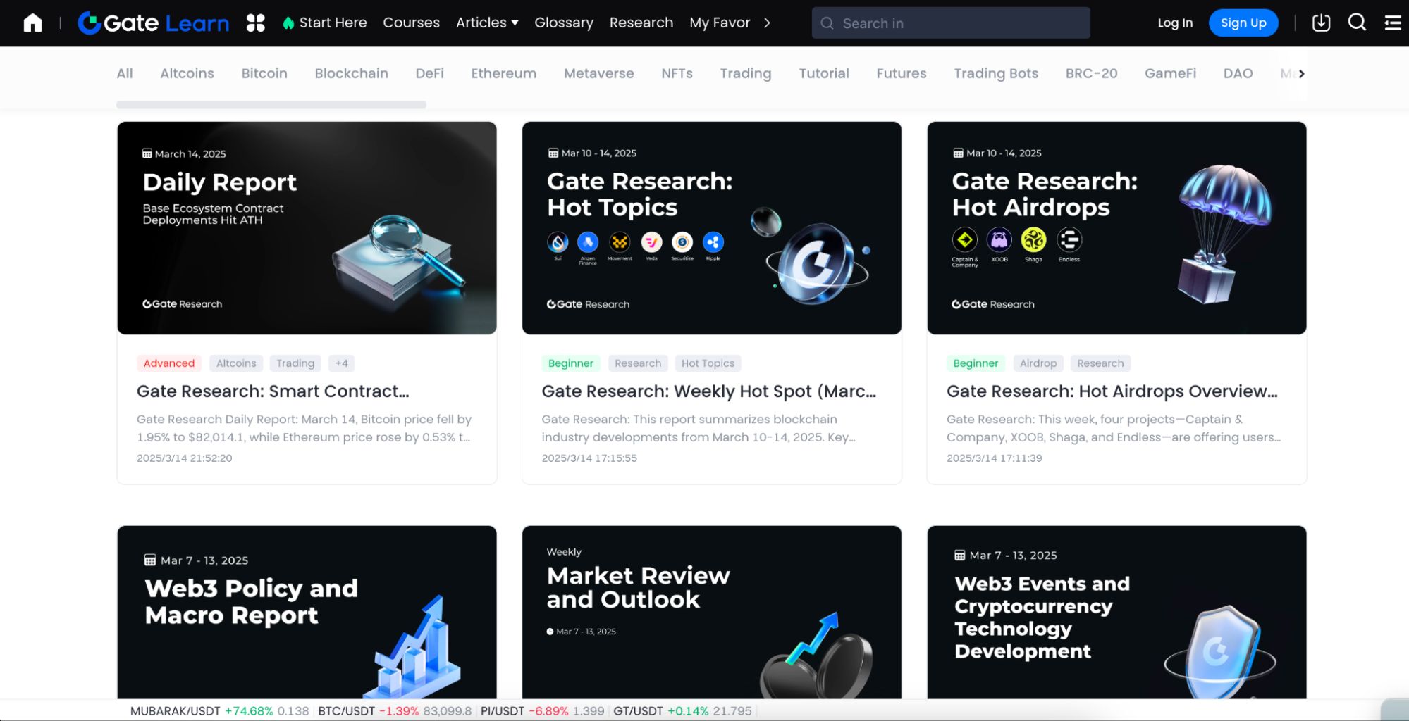 Gate Research数据分析平台展示