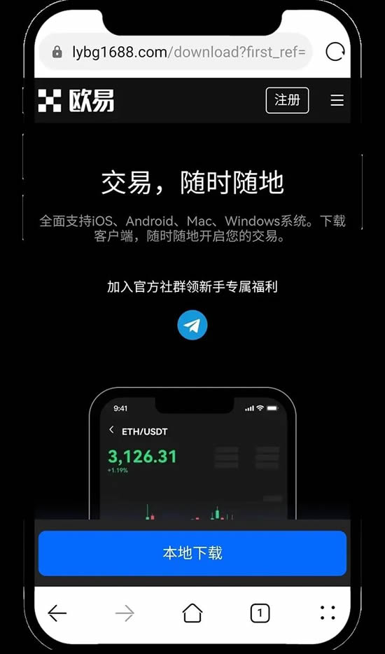 浏览器打开后下载界面
