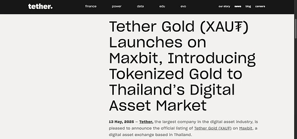 Tether在泰国上线黄金代币XAU₮ 泰国数字资产监管政策全面解析