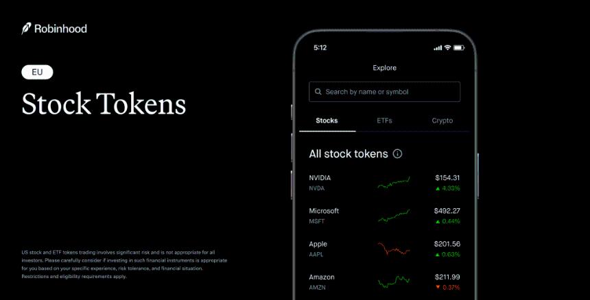 Robinhood推出股票代币，揭晓Layer2区块链，并通过永续期货和质押扩展欧盟和美国的加密货币套件
