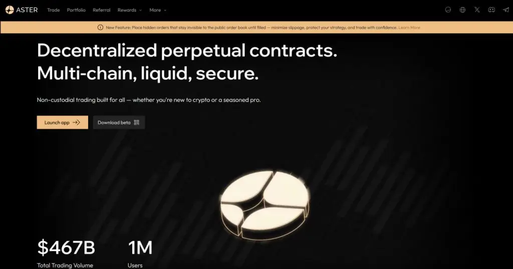 Aster是什么？币安领投的去中心化永续合约交易所(Perp DEX)