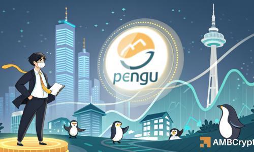 韩国资金涌入PENGU但抛售压力犹存，突破前景承压