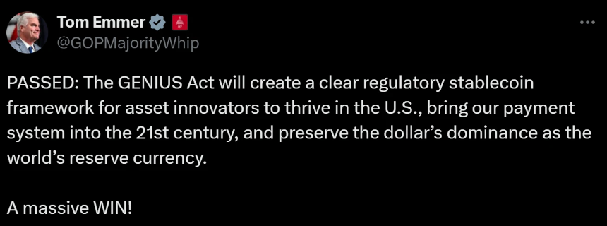 GENIUS法案落地，我们该如何审慎对待稳定币叙事？