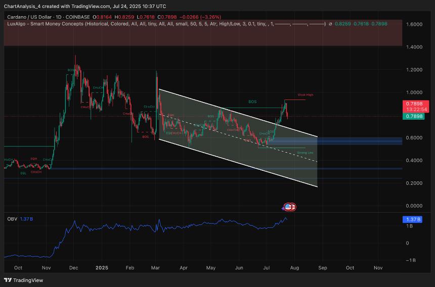  卡尔达诺（ADA）7月25日价格预测 