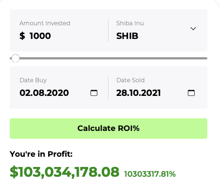 Shiba Inu ROI