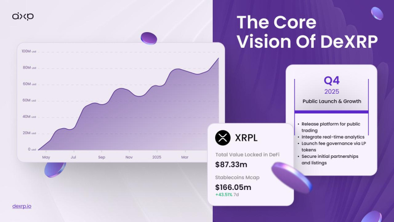 XRPL 上的全新 DEX 即将上线。DeXRP 已融资超过 500 万美元