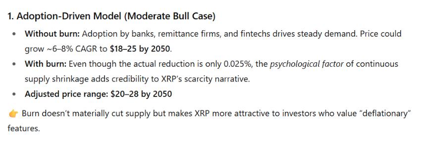 XRP Adoption Driven Burn Model ChatGPT