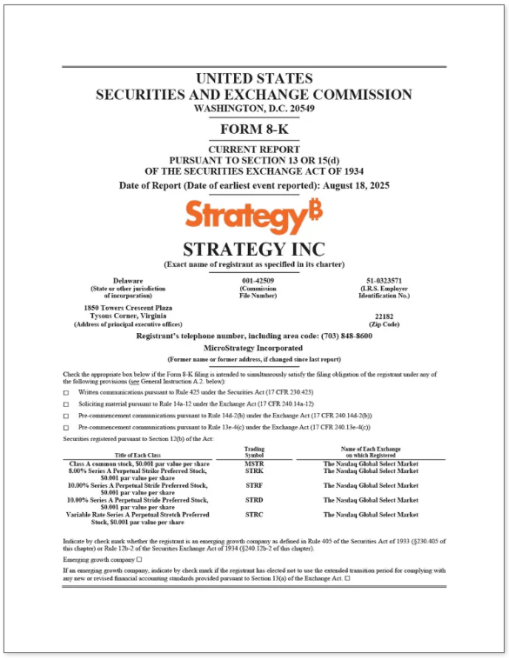 比特币下跌，Saylor 商店：430 BTC 添加到国库储备