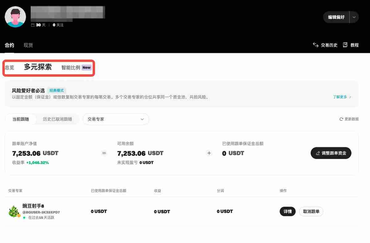 Bitget跟单教学:新版跟随者合约跟单操作指南