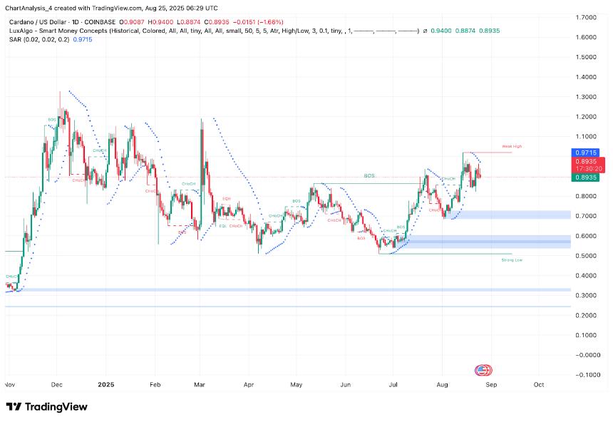  8月26日卡尔达诺（ADA）价格预测 