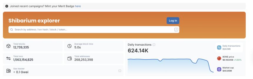 Shiba Inu Shibarium stats