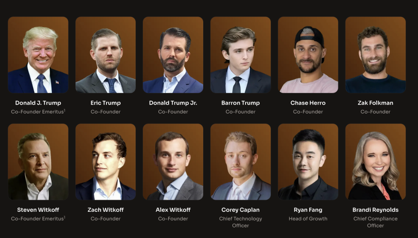 深扒WLFI团队：2大名誉联创，7大联创，6大主要成员