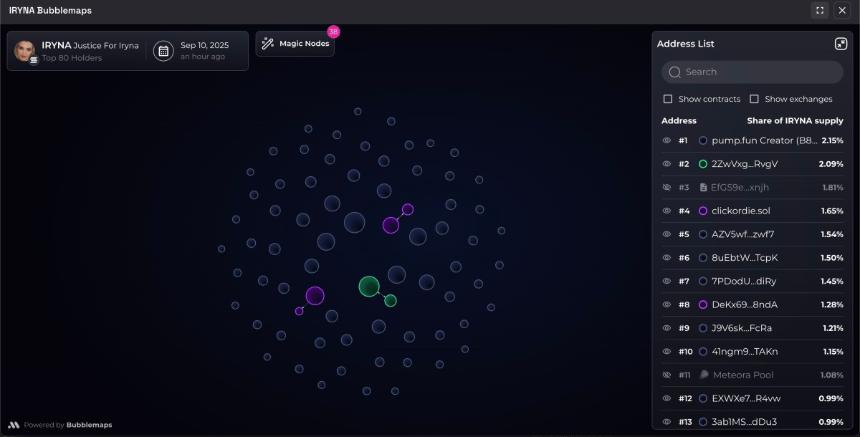 “为伊琳娜伸张正义”代币飙升 600%，向受害者致敬