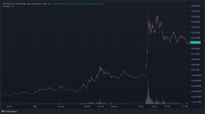 “为伊琳娜伸张正义”代币飙升 600%，向受害者致敬