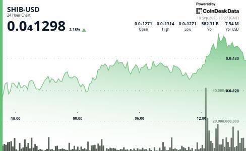SHIB逼近200日均线，交易量飙升9431亿枚，鲸鱼囤积狗狗币创四年新高