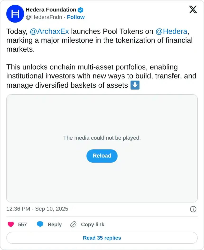 Hedera 价格预测：随着 Archax 在其网络上推出 Pool Token 功能，HBAR 价格将出现飙升