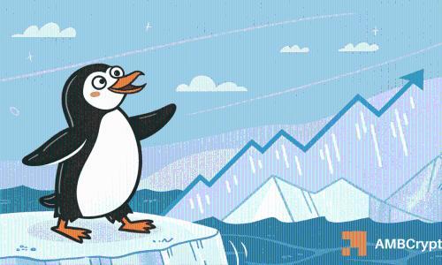 PENGU看涨三角旗突破在即？衍生品数据揭示盘整前兆