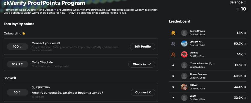 zkVerify上线小游戏，或是TGE前最后的“零撸”机会