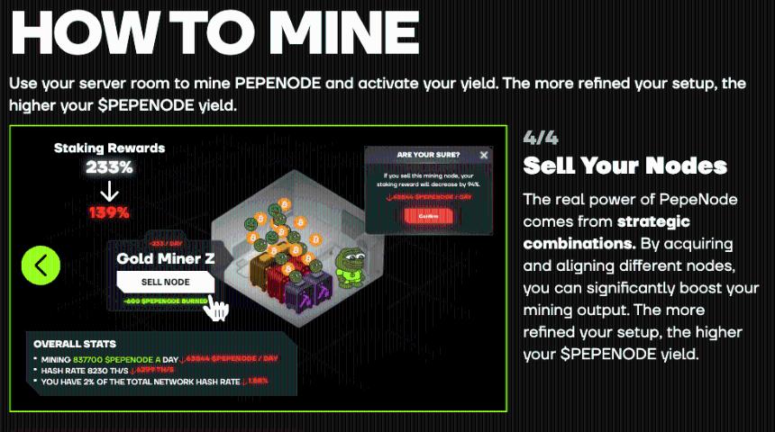 PEPENODE 首个挖矿赚钱 Meme 币预售突破 100 万美元