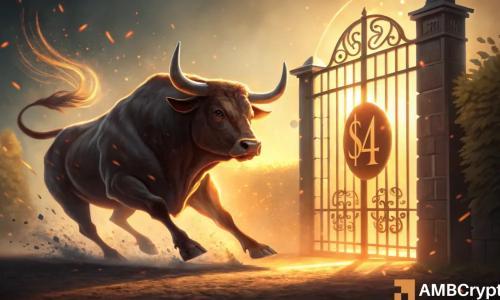 SUI冲击4美元阻力位 市场关注买盘力度与比特币影响