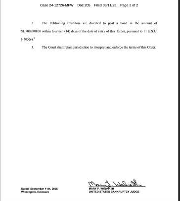  法官认为矿工破产案“有蹊跷”，下令保释金 150 万美元 