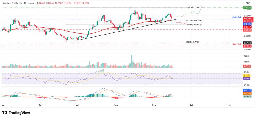 卡尔达诺价格预测：获利回吐引发抛售压力，ADA 下跌