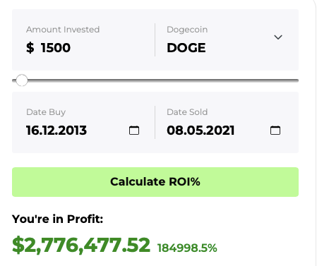 Dogecoin ROI millioanire