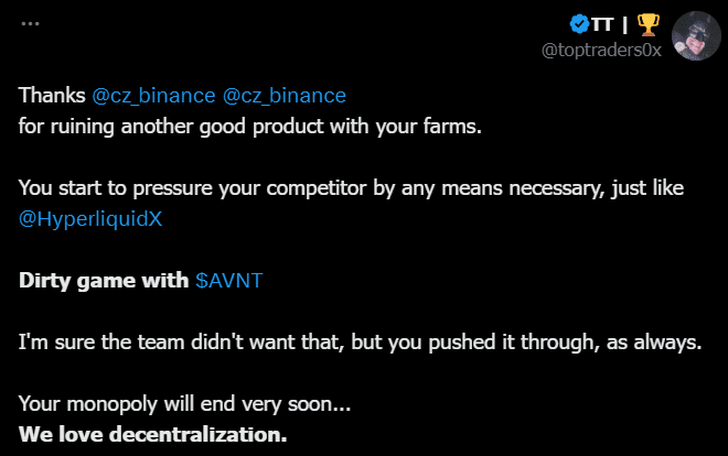 币安空投引发 Avantis (AVNT) 价格暴跌：市场是否被破坏？未来走势预测