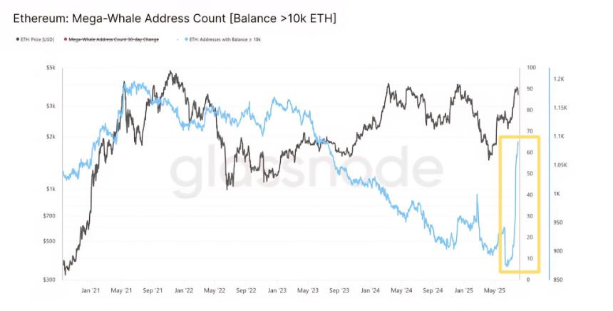 以太坊巨鲸持仓翻番：25亿美元增持引发供应冲击