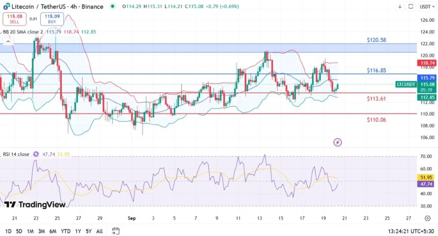 莱特币价格跌破116美元，多头能否重新掌控局势？