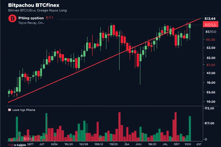 Bitfinex BTC/USD 多头仓位与现货价格走势对比图