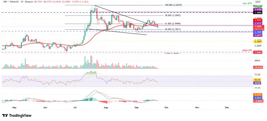比特币、以太坊和瑞波币价格分析：看跌压力主导市场，三大加密货币面临下行风险