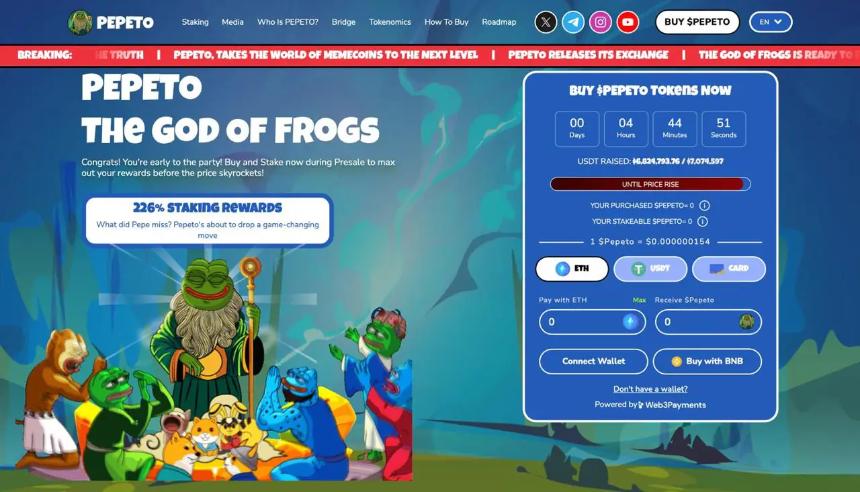 Pepeto：下一代meme币的崛起