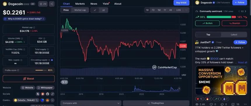 狗狗币当前价格走势分析