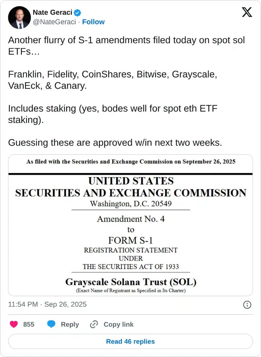 Solana价格预测：现货ETF修正案推动市场情绪，SOL有望突破230美元