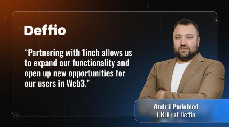 Deffio 整合 1inch，重新定义非托管钱包中的多链交换和桥接体验