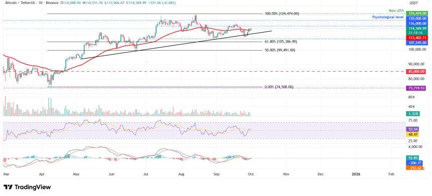  三大价格预测：比特币、以太坊、瑞波币——BTC 有望上涨，ETH 和 XRP 则维持盘整 