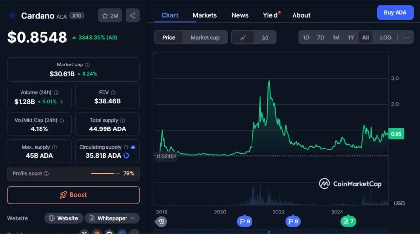 Cardano (ADA) 的价格走势与分析
