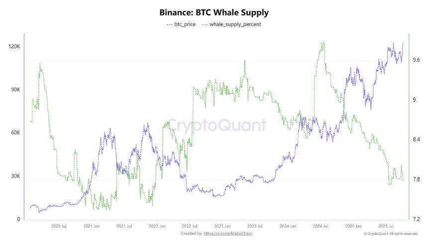 鲸鱼撤退，比特币突破12.5万美元：谁在推动市场？