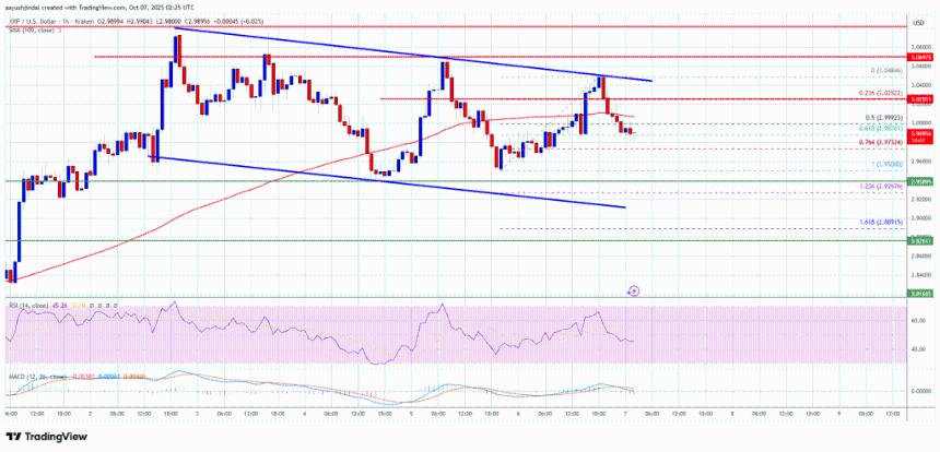 XRP价格面临关键阻力位，能否突破成焦点