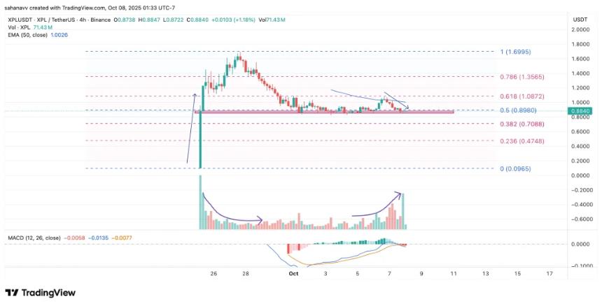 等离子（XPL）价格因交易量激增而承压——是否即将出现 20% 的回调？