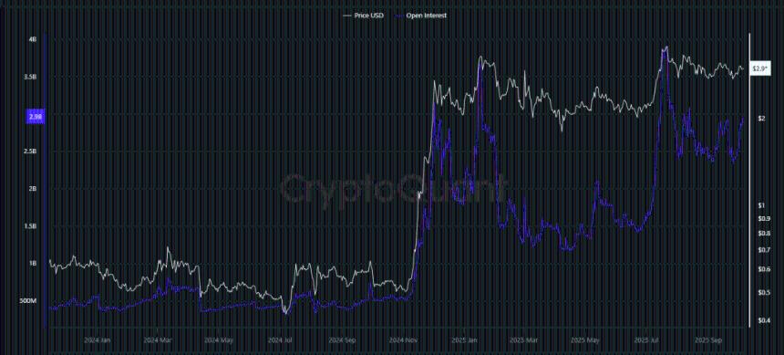 XRP未平仓合约接近30亿美元，CEO预计未来ETF资金流入将达到100亿美元
