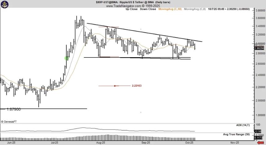 XRP价格面临看跌前景；Peter Brandt表示，交易员越来越不耐烦