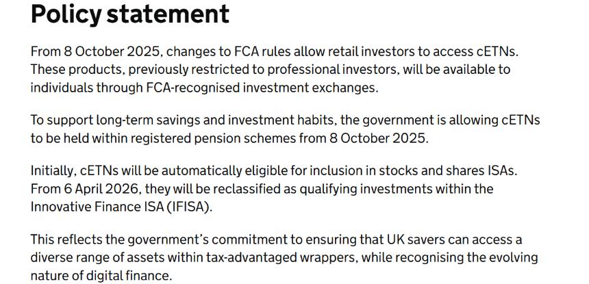 随着市场成熟，英国解除对加密货币ETN的禁令