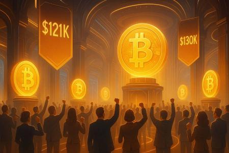 比特币突破123K逼近130K，ETF资金持续流入推高价格