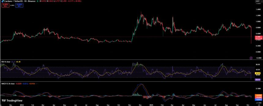 卡尔达诺价格暴跌近40%，市场抛售压力加剧