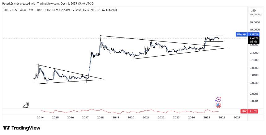 XRP历史图表 by Peter Brandt